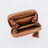Wynona Brown Woven Wallet IN STORE