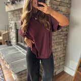 Dark Cherry Big Mood Tee