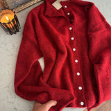 Red Ease Cardigan