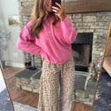 Spring Pink Button Cardigan
