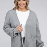 PLUS Waffle Cardi W/ Pockets
