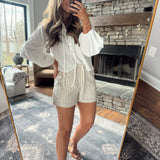 Taupe Seabrook Stripe Shorts