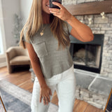 Olive Petaluma Boxy Knit Top