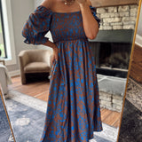 Espresso Bloom Smocked Midi