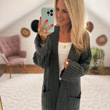 Charcoal Postiano Open Front Cardigan IN STORE
