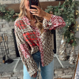 Mulberry Poppin Patchwork Flannel