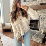 Oatmeal Striped Rian Cardigan