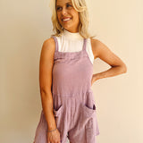 Annika Lavender Mineral Wash Gauze Romper