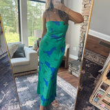 Blue Green Morgany Floral Tirza Maxi