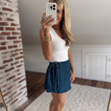 Indigo Blue Denim Skort