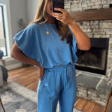 Dusty Blue Elowen Scuba Top