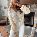 Boardwalk Striped Crochet Cardigan
