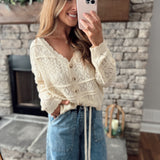 Beige Rosemary Knit Cardigan