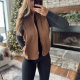 Mocha Diane Fleece Lined Vest