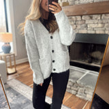 Heather Gray Fluffle Cardigan