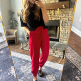 Red In A Rush Joggers