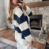 Navy Boardwalk Blues Cardigan