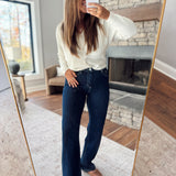 Mica Indigo Dye Blue Straight Loose Denim