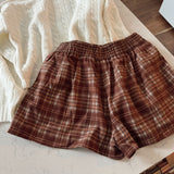 Chocolate Plaid Crispin Mini Skirt