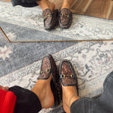 Leopard Bouquet Mesh Mules