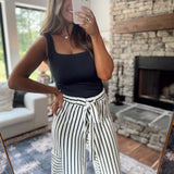 Navy Ivy Square Neck Tank Bodysuit