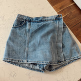 Denny Denim Wrap Skort