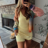 Yellow Glow Flow Twist Active Mini Dress