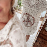 Elise Cream Floral Oversized Button Down Mini Dress