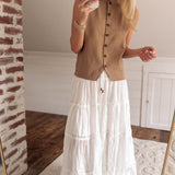Off White Forever Flowy Maxi Skirt