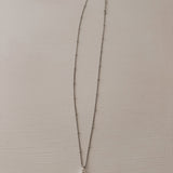 Silver Pearl Clover Necklace