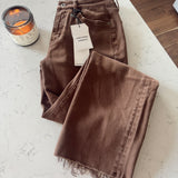 Mica Tabacco Brown Straight Denim