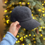 Black Classic Corduroy Baseball Cap