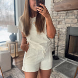 Alpaca Haven Top and Shorts Set