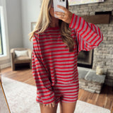 Red & Navy Malia Top