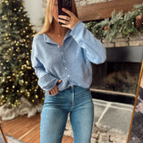 Dusty Blue Piper Knit Cardigan