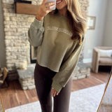 Olive Slow Sundays Sweatshirt