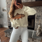 Cream Reel Cute Sweater