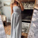 Noir Check Elegance Midi Dress