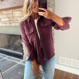 Plum Velvet Haze Shacket