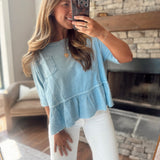 Dusty Blue Winslet Top