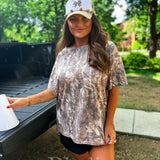 BIRDIE Dark Camo Oversized Tee