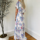 Budding Love Off White Floral Chiffon Maxi