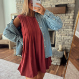 Wine Copley Mini Dress
