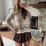 Oatmeal Swiss Sweetheart Sweater