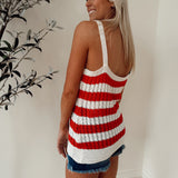 American Flag Knit Tank Top