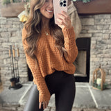 Brandy Camel Textured Sweater