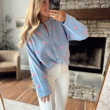 Light Blue Soft Spot Cardigan