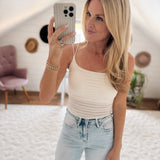 Off White Zig Zag Bralette Cami