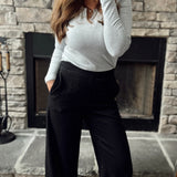 Lounge Day Black Wide Leg Lounge Pants