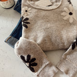 Mocha Flower Market Sweater